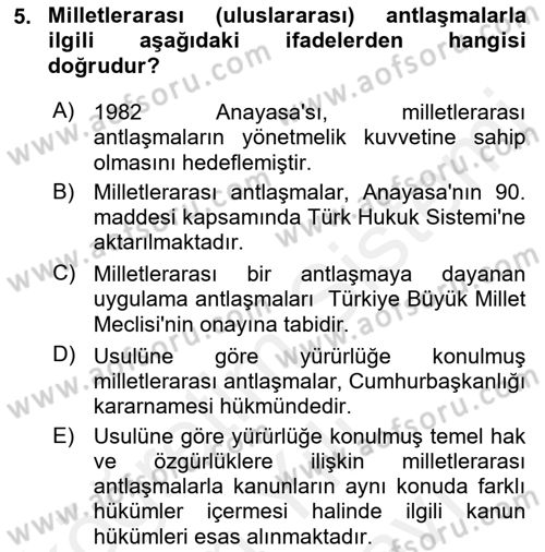 Sağlık Hukuku Dersi 2018 - 2019 Yılı (Vize) Ara Sınav Soruları 5. Soru