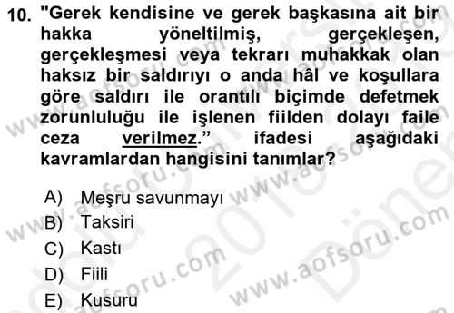 Sağlık Hukuku Dersi 2018 - 2019 Yılı (Final) Dönem Sonu Sınav Soruları 10. Soru