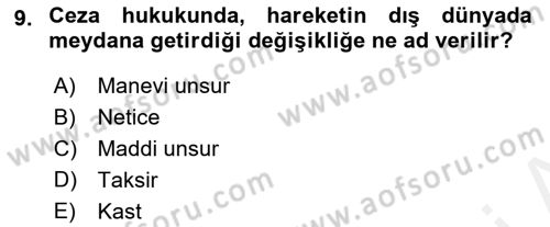 Sağlık Hukuku Dersi 2018 - 2019 Yılı (Final) Dönem Sonu Sınav Soruları 9. Soru
