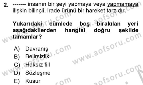 Sağlık Hukuku Dersi 2018 - 2019 Yılı Yaz Okulu Sınav Soruları 2. Soru