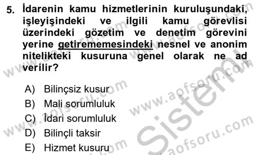 Sağlık Hukuku Dersi 2018 - 2019 Yılı Yaz Okulu Sınav Soruları 5. Soru