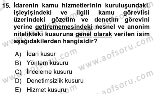 Sağlık Hukuku Dersi 2020 - 2021 Yılı Yaz Okulu Sınav Soruları 15. Soru