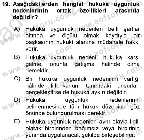 Sağlık Hukuku Dersi 2020 - 2021 Yılı Yaz Okulu Sınav Soruları 19. Soru