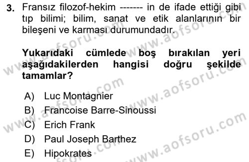 Sağlık Hukuku Dersi 2020 - 2021 Yılı Yaz Okulu Sınav Soruları 3. Soru
