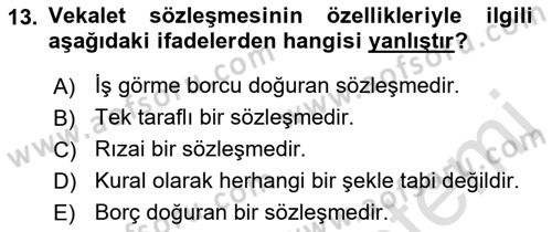 Sağlık Hukuku Dersi 2021 - 2022 Yılı (Vize) Ara Sınavı 13. Soru