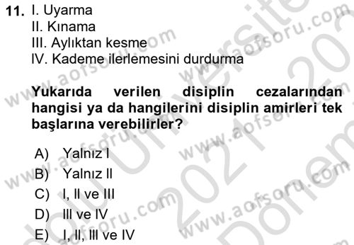 Sağlık Hukuku Dersi 2021 - 2022 Yılı (Final) Dönem Sonu Sınav Soruları 11. Soru