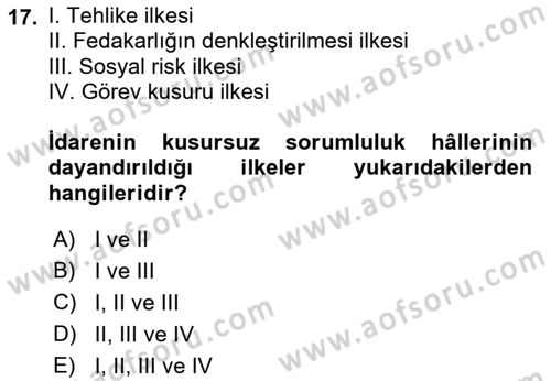 Sağlık Hukuku Dersi 2021 - 2022 Yılı (Final) Dönem Sonu Sınav Soruları 17. Soru