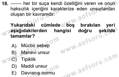 Sağlık Hukuku Dersi 2021 - 2022 Yılı (Final) Dönem Sonu Sınav Soruları 18. Soru