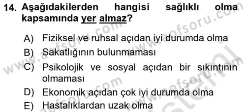 Sağlık Hukuku Dersi 2021 - 2022 Yılı Yaz Okulu Sınav Soruları 14. Soru