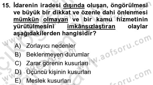 Sağlık Hukuku Dersi 2021 - 2022 Yılı Yaz Okulu Sınav Soruları 15. Soru