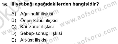 Sağlık Hukuku Dersi 2021 - 2022 Yılı Yaz Okulu Sınav Soruları 16. Soru