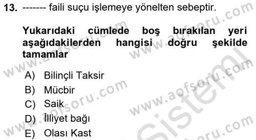 Sağlık Hukuku Dersi 2022 - 2023 Yılı Yaz Okulu Sınav Soruları 13. Soru