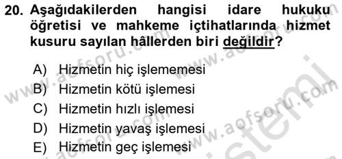Sağlık Hukuku Dersi 2022 - 2023 Yılı Yaz Okulu Sınav Soruları 20. Soru