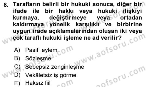 Sağlık Hukuku Dersi 2022 - 2023 Yılı Yaz Okulu Sınav Soruları 8. Soru