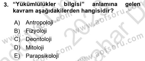 Sağlık Hukuku Dersi 2023 - 2024 Yılı (Vize) Ara Sınav Soruları 3. Soru