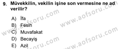 Sağlık Hukuku Dersi 2023 - 2024 Yılı (Final) Dönem Sonu Sınav Soruları 9. Soru
