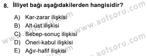 Sağlık Hukuku Dersi 2023 - 2024 Yılı Yaz Okulu Sınav Soruları 8. Soru