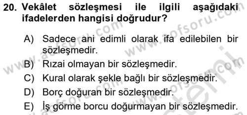 Sağlık Hukuku Dersi 2024 - 2025 Yılı (Vize) Ara Sınav Soruları 20. Soru