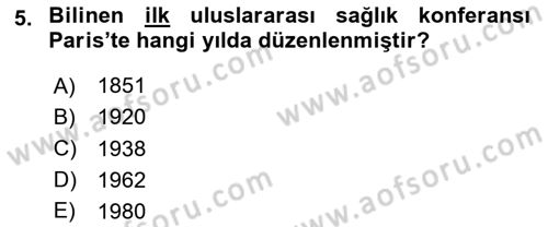 Sağlık Hukuku Dersi 2024 - 2025 Yılı (Vize) Ara Sınav Soruları 5. Soru