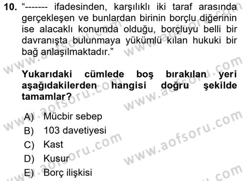 Sağlık Hukuku Dersi 2024 - 2025 Yılı (Final) Dönem Sonu Sınav Soruları 10. Soru