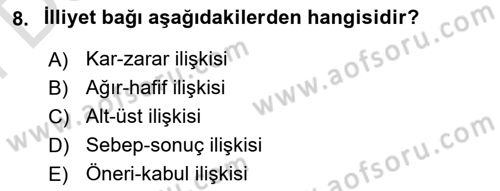 Sağlık Hukuku Dersi 2024 - 2025 Yılı (Final) Dönem Sonu Sınav Soruları 8. Soru