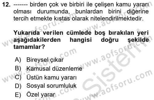 Sağlık Hukuku Dersi 2025 - 2026 Yılı (Vize) Ara Sınav Soruları 12. Soru