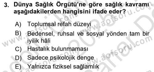 Sağlık Hukuku Dersi 2025 - 2026 Yılı (Vize) Ara Sınav Soruları 3. Soru