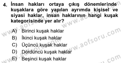 Sağlık Hukuku Dersi 2025 - 2026 Yılı (Vize) Ara Sınav Soruları 4. Soru