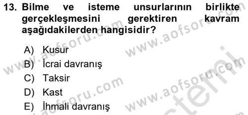 Sağlık Hukuku Dersi 2025 - 2026 Yılı (Final) Dönem Sonu Sınav Soruları 13. Soru
