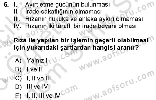 Sağlık Hukuku Dersi 2025 - 2026 Yılı (Final) Dönem Sonu Sınav Soruları 6. Soru