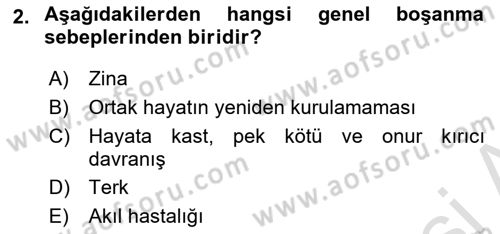 Temel Hukuk Bilgisi Dersi 2021 - 2022 Yılı (Final) Dönem Sonu Sınav Soruları 2. Soru