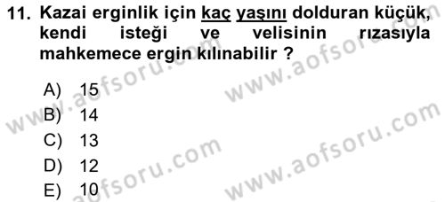Temel Hukuk Bilgisi Dersi 2021 - 2022 Yılı Yaz Okulu Sınav Soruları 11. Soru