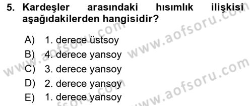 Temel Hukuk Bilgisi Dersi 2021 - 2022 Yılı Yaz Okulu Sınav Soruları 5. Soru