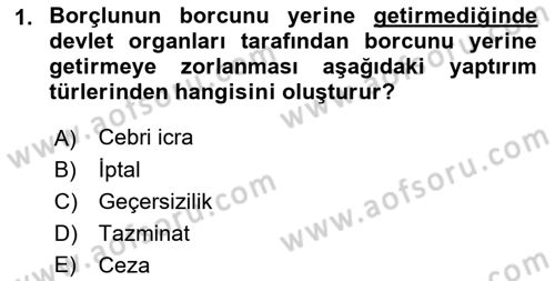 Temel Hukuk Bilgisi Dersi 2022 - 2023 Yılı (Final) Dönem Sonu Sınav Soruları 1. Soru