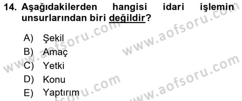 Temel Hukuk Bilgisi Dersi 2023 - 2024 Yılı (Vize) Ara Sınav Soruları 14. Soru