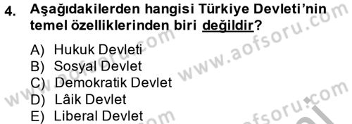 Temel İdare Hukuku Dersi 2012 - 2013 Yılı (Vize) Ara Sınav Soruları 4. Soru