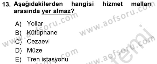 Temel İdare Hukuku Dersi 2015 - 2016 Yılı (Final) Dönem Sonu Sınav Soruları 13. Soru