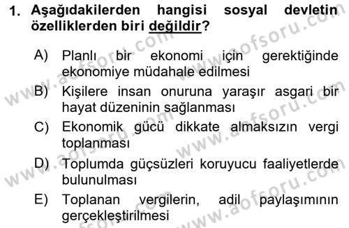 Temel İdare Hukuku Dersi 2021 - 2022 Yılı (Final) Dönem Sonu Sınav Soruları 1. Soru
