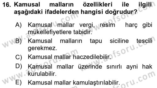 Temel İdare Hukuku Dersi 2022 - 2023 Yılı Yaz Okulu Sınav Soruları 16. Soru