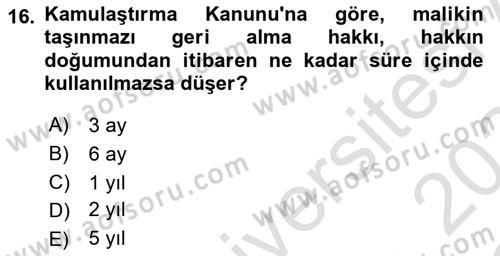 Temel İdare Hukuku Dersi Yaz Okulu Sınavı Deneme Sınav Soruları 16. Soru