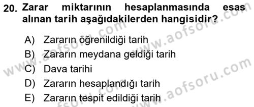 Temel İdare Hukuku Dersi 2024 - 2025 Yılı (Final) Dönem Sonu Sınav Soruları 20. Soru