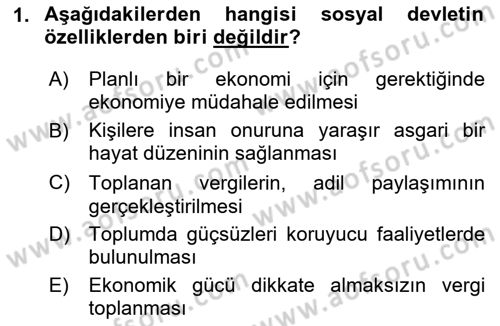Temel İdare Hukuku Dersi 2025 - 2026 Yılı (Final) Dönem Sonu Sınav Soruları 1. Soru