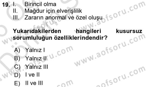 Temel İdare Hukuku Dersi 2025 - 2026 Yılı (Final) Dönem Sonu Sınav Soruları 19. Soru