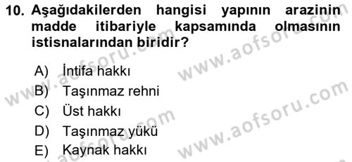 Medeni Hukuk Bilgisi Dersi 2022 - 2023 Yılı (Final) Dönem Sonu Sınav Soruları 10. Soru