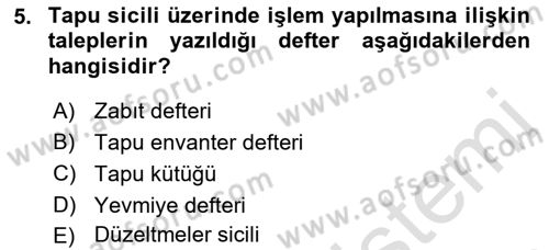 Medeni Hukuk Bilgisi Dersi 2022 - 2023 Yılı (Final) Dönem Sonu Sınav Soruları 5. Soru