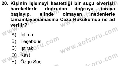 Bilişim Hukuku Dersi 2017 - 2018 Yılı (Vize) Ara Sınav Soruları 20. Soru
