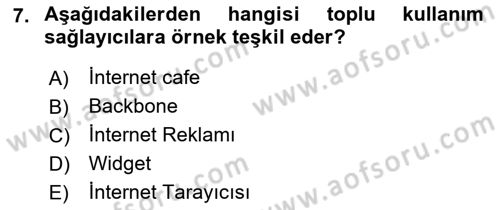 Bilişim Hukuku Dersi 2017 - 2018 Yılı (Final) Dönem Sonu Sınav Soruları 7. Soru