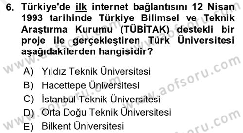 Bilişim Hukuku Dersi 2018 - 2019 Yılı (Vize) Ara Sınav Soruları 6. Soru