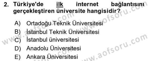 Bilişim Hukuku Dersi 2021 - 2022 Yılı (Vize) Ara Sınav Soruları 2. Soru
