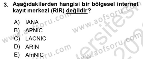 Bilişim Hukuku Dersi 2021 - 2022 Yılı (Vize) Ara Sınavı 3. Soru